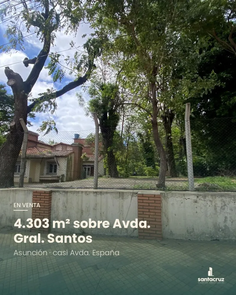 Frente del predio de 4.303 metros cuadrados sobre avenida General Santos